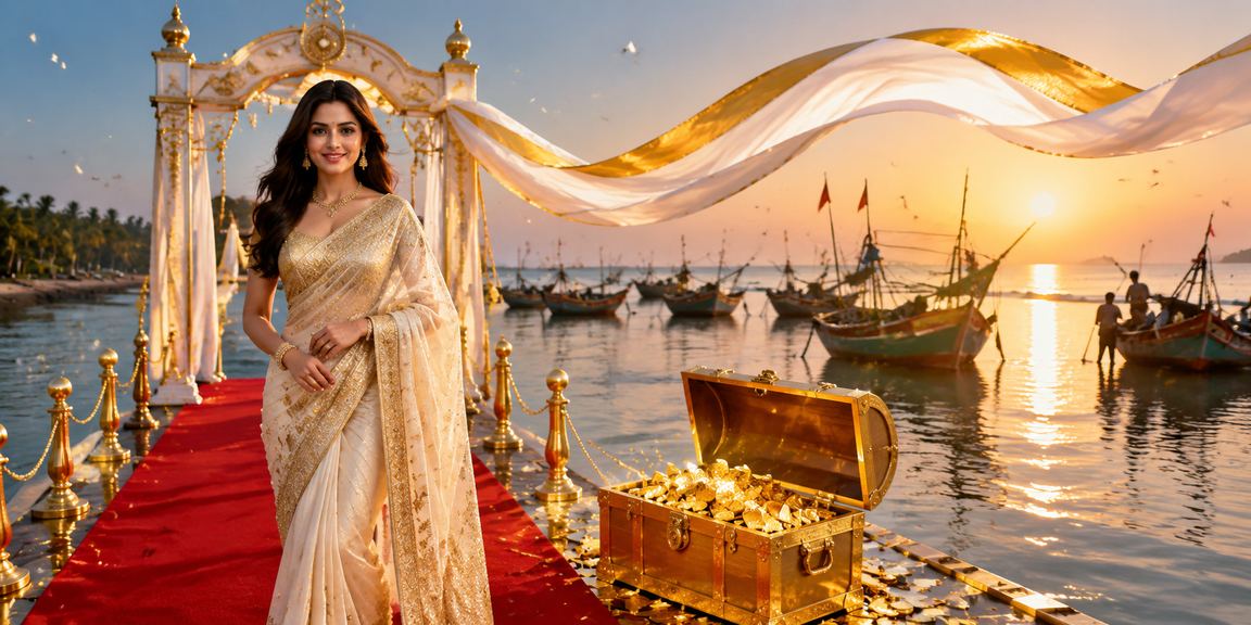 কক্সবাজার ক্যাসিনো অ্যাপ — শাড়ি পরিহিত মডেল