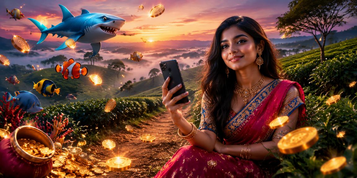 ট্যাঙ্গুয়ার হাওর মাছ ধরার দৃশ্য ও চা বাগান